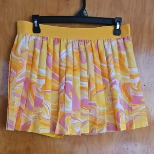 Ideology Yellow & Pink Pleated Skort